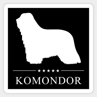 Komondor Dog White Silhouette Sticker